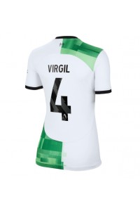 Liverpool Virgil van Dijk #4 Voetbaltruitje Uit tenue Dames 2023-24 Korte Mouw